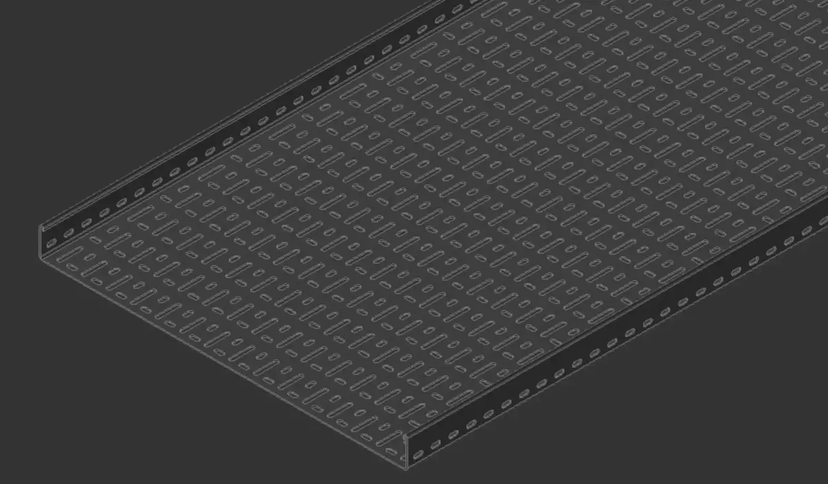 Cable Tray 600mm x 3000mm TYPE2 3D model