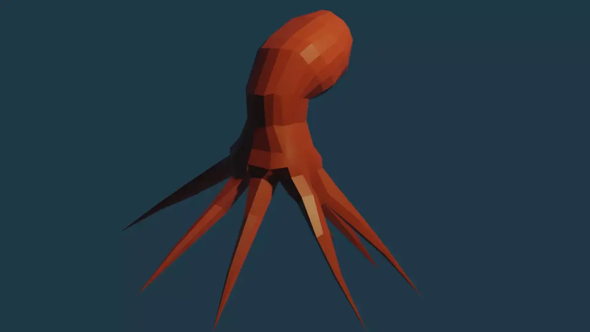 Octopus Free low-poly 3D model