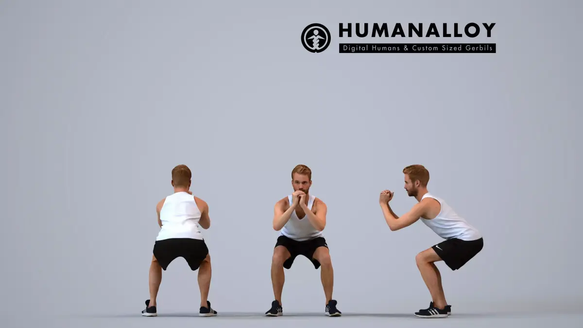 00077Nash003 - Adult Caucasian man exercising in sports 3D model