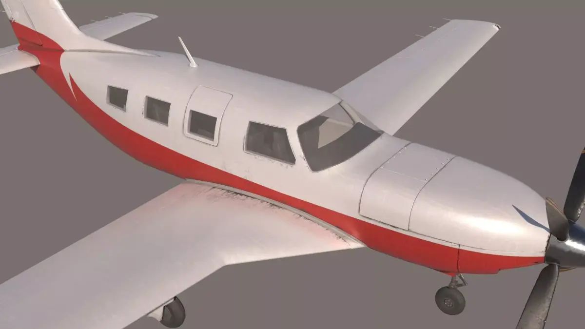Small Plane Low-poly 3D model