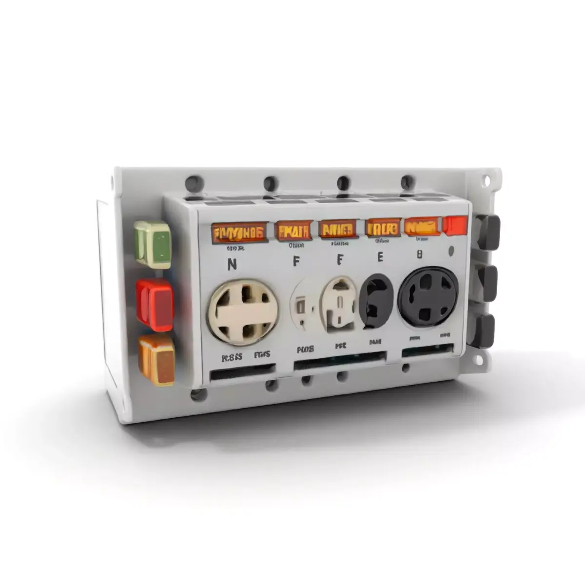 Industrial Control Panel Model Pack with Colored Switches and... Low-poly 3D model