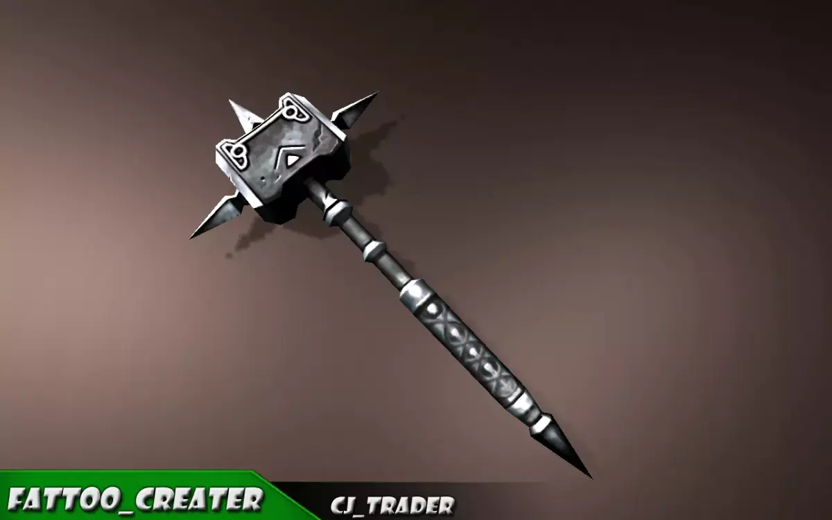 Fantasy Hammer Low-poly 3D Model Low-poly 3D model