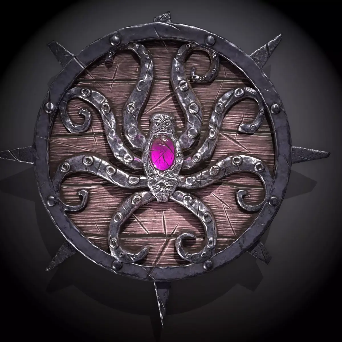 octopus shield Free low-poly 3D model