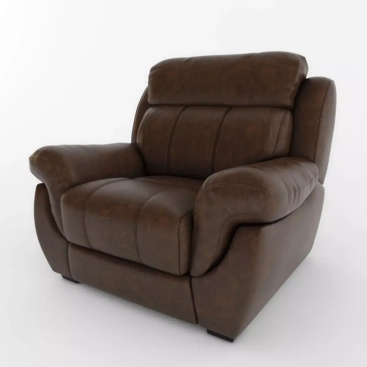 Chair leather recliner 3D model purchase