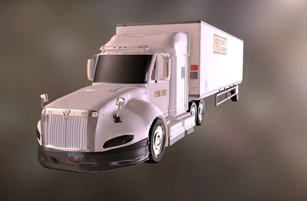 Cargo Truck Low-poly 3D model