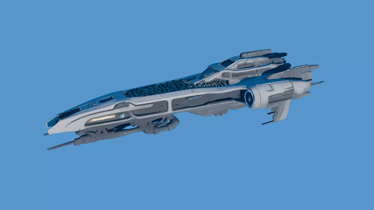 Futuristic Sci-Fi Starfighter Spaceship 3D model