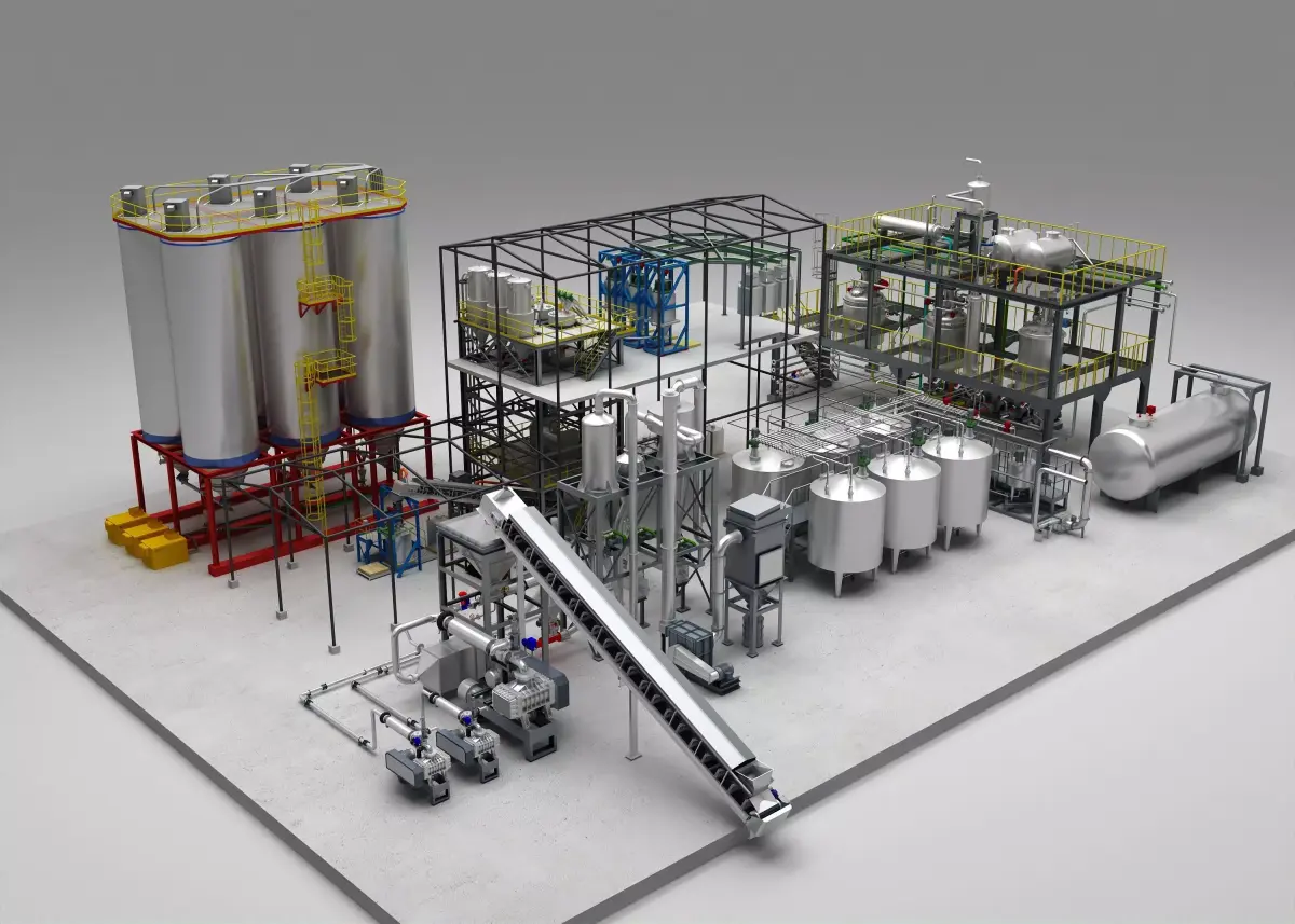 chemical plant 3D model purchase