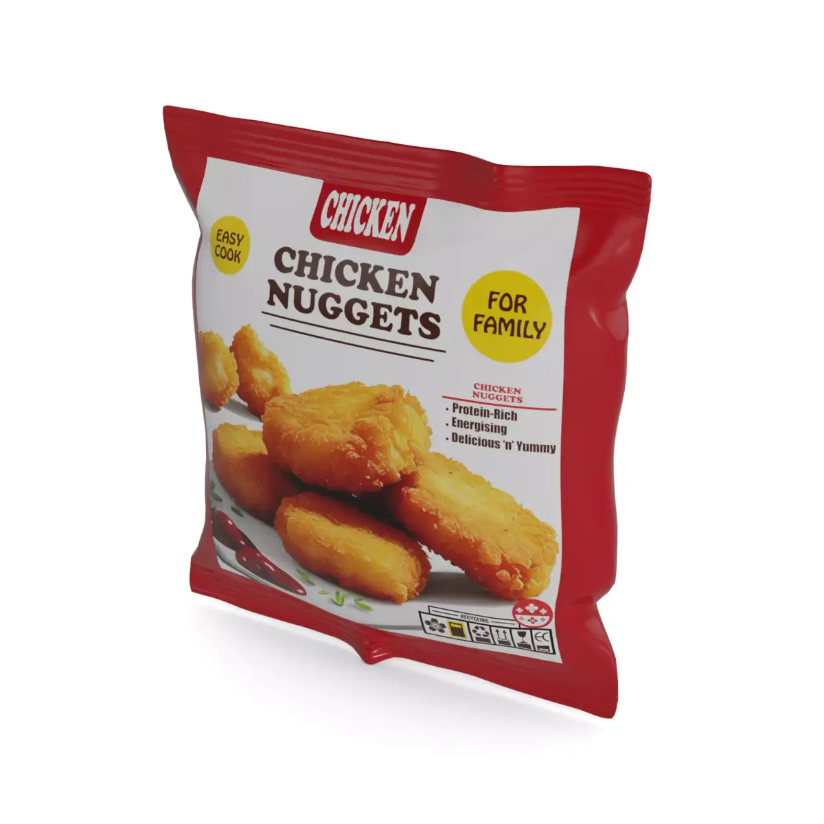 Deli sausages Chicken Nuggets Low-poly 3D model