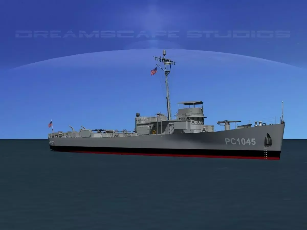 USS PC-1045 Submarine Chaser 3D model
