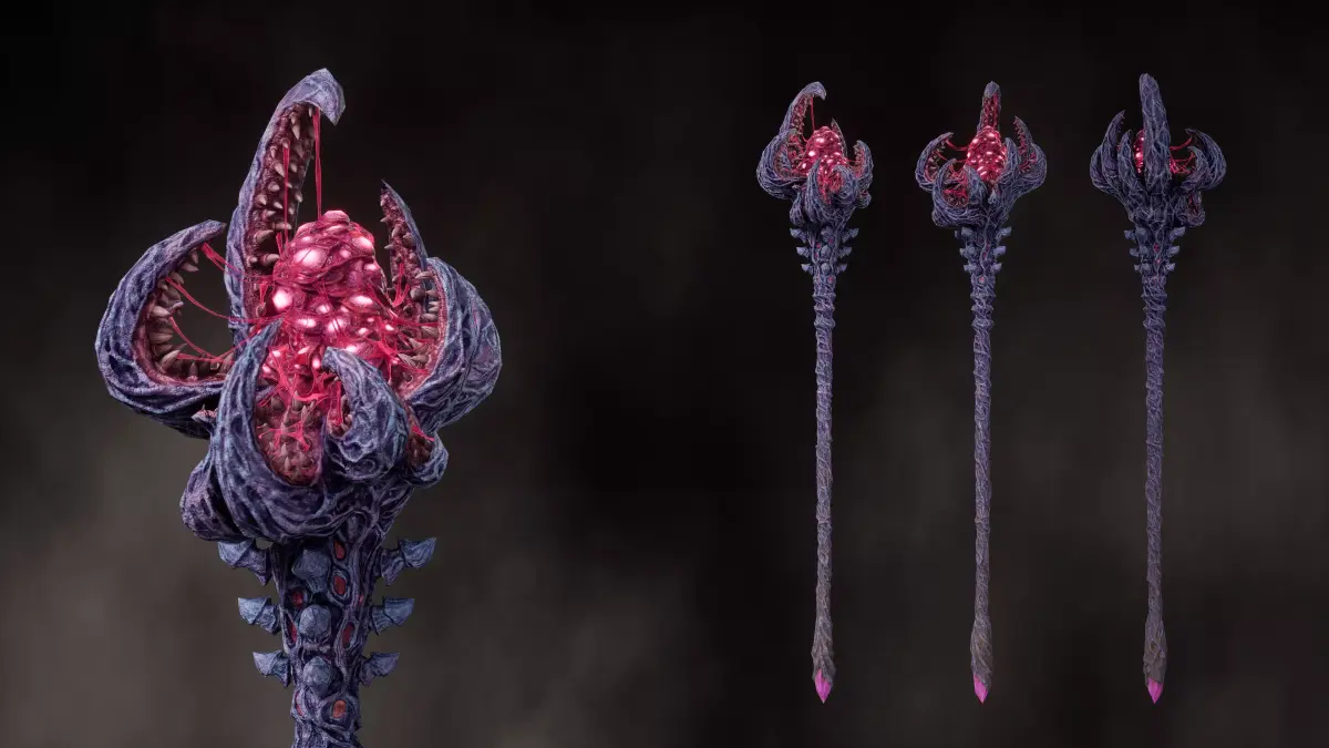 Eggs of Outer God Staff - Game ready 3D model Low-poly 3D model