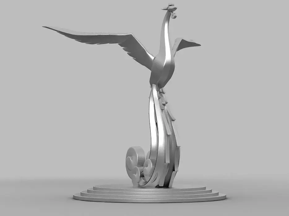 Phoenix the bird sculpture Classic life culture symbol the city 3D model