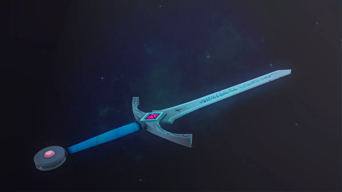 Sword with light Free low-poly 3D model
