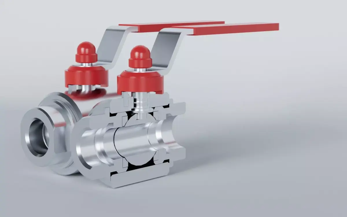 Ball Valve Free 3D model Free low-poly 3D model