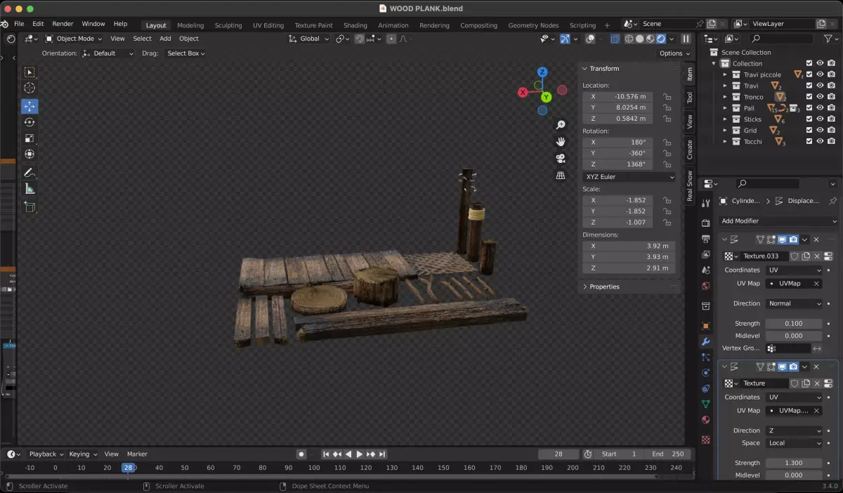 WOOD ASSETS 3D model