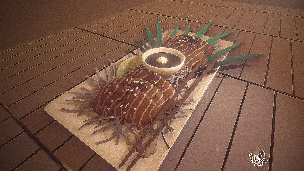salmon sashimi 3D model