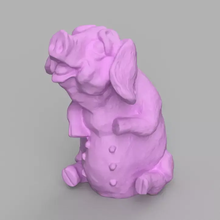 Cochon assis 3D print model
