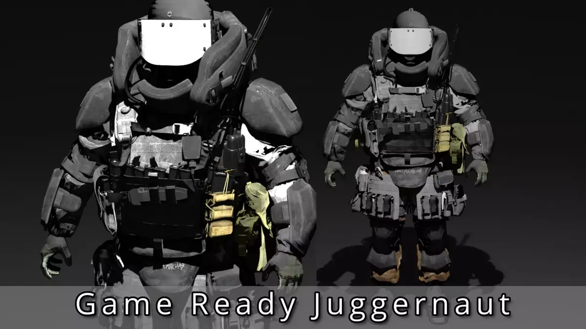 Heavy Juggernaut Game Ready - Low Poly Model Low-poly 3D model
