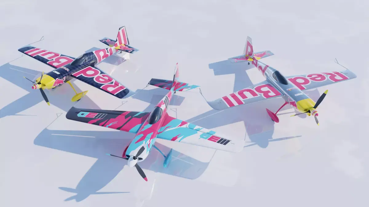 Zivko Edge 540 aerobatic airplane with collection of liveries 