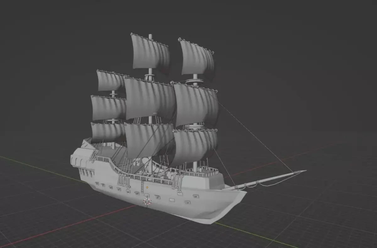 Black pearl Ship 3D model