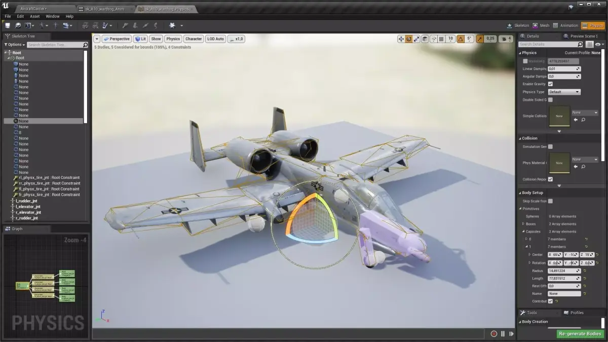 A-10 Warthog Fighter Low-poly 3D model