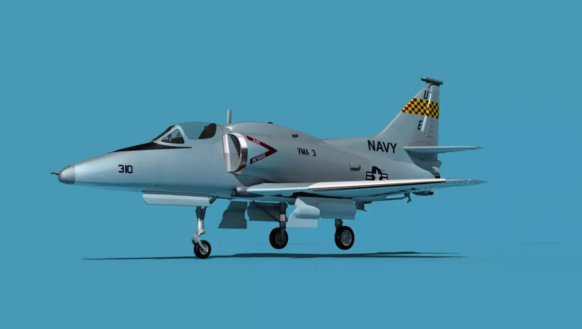 Douglas A-4M Skyhawk V04 USN 3D model