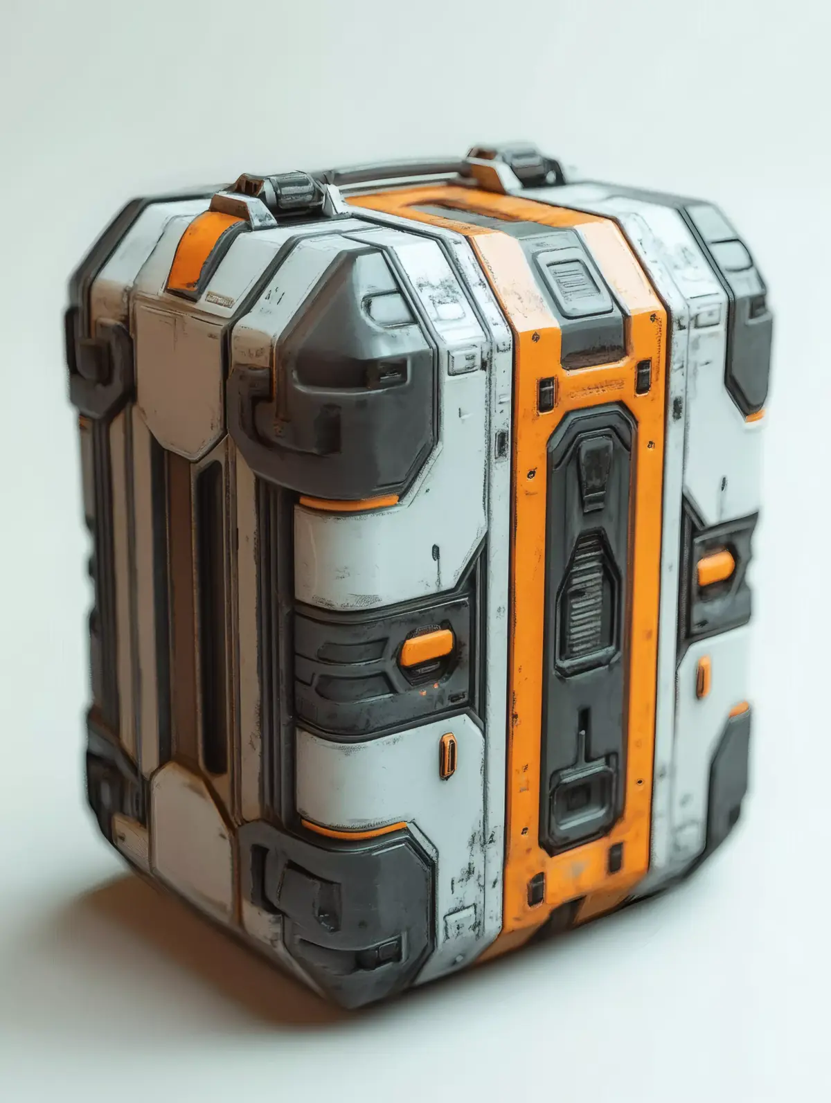 Futuristic Sci-Fi Chest - Low Poly 3D Model for Space Games 3D model
