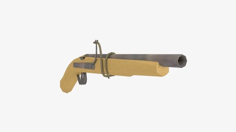 Wick shotgun rifle Free low-poly 3D model