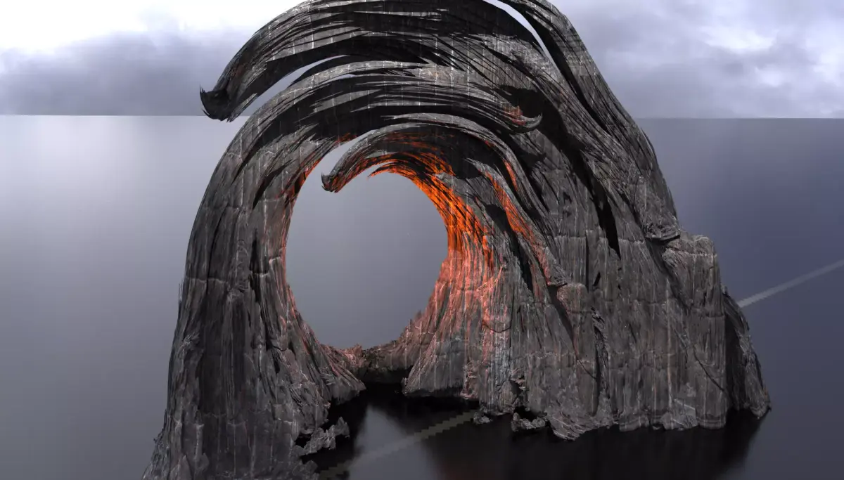Lovecraftian cliff of insanity 3D model