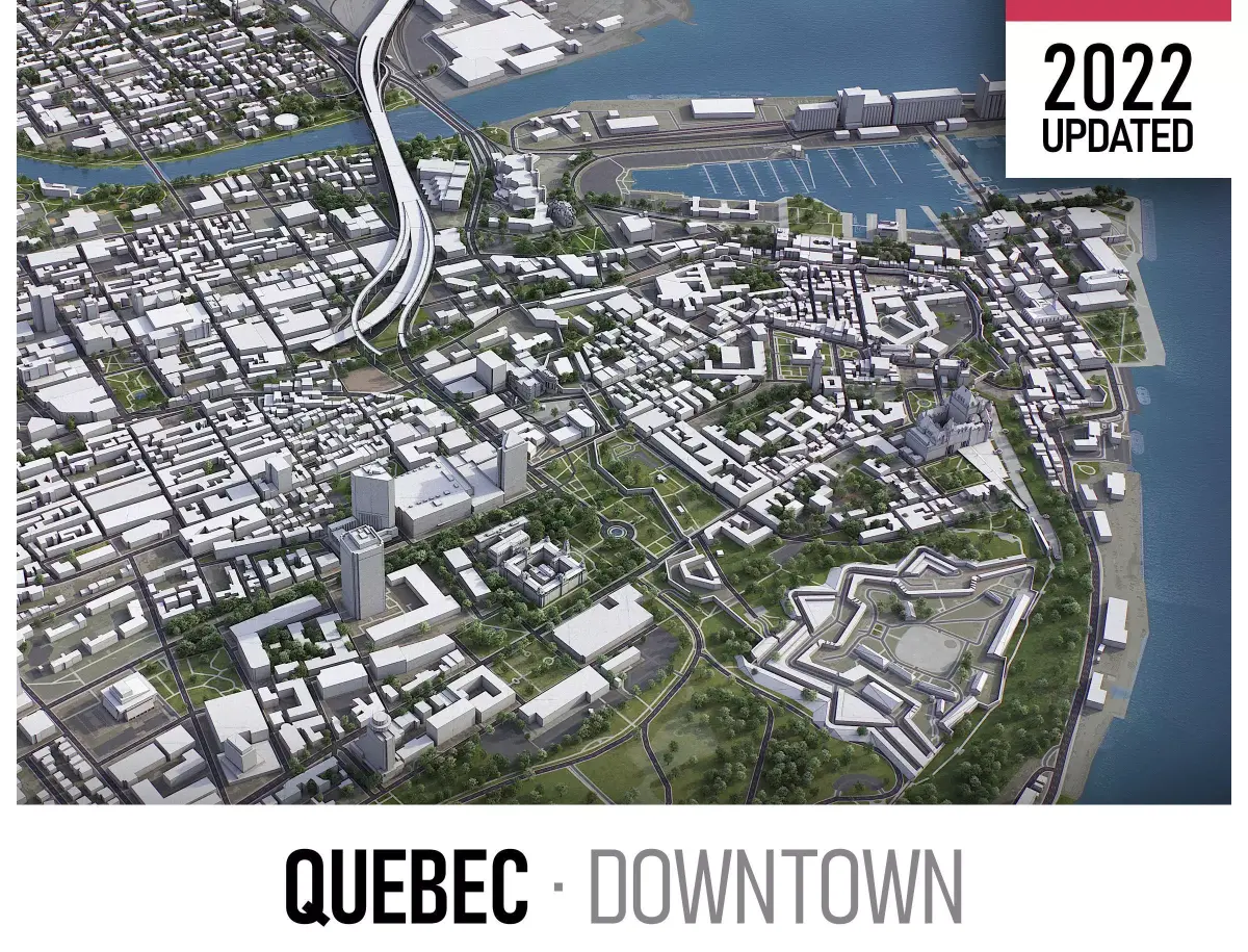 Quebec Low-poly 3D model