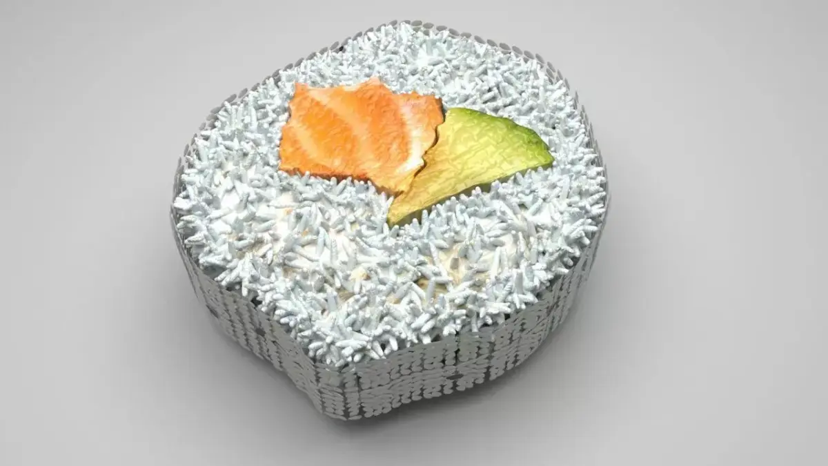 Sushi Roll With Sesame Seeds 3D model