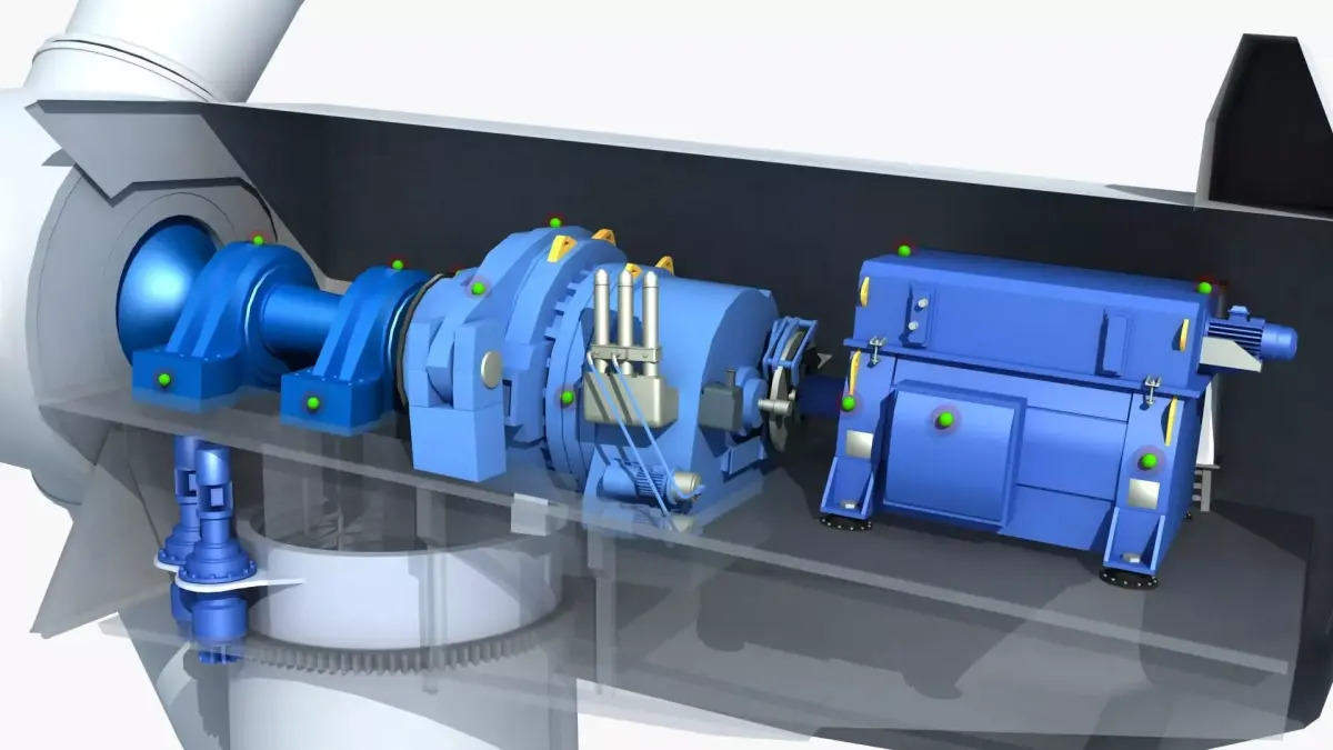 Internal Structure of Wind Turbine Generator 2 3D model