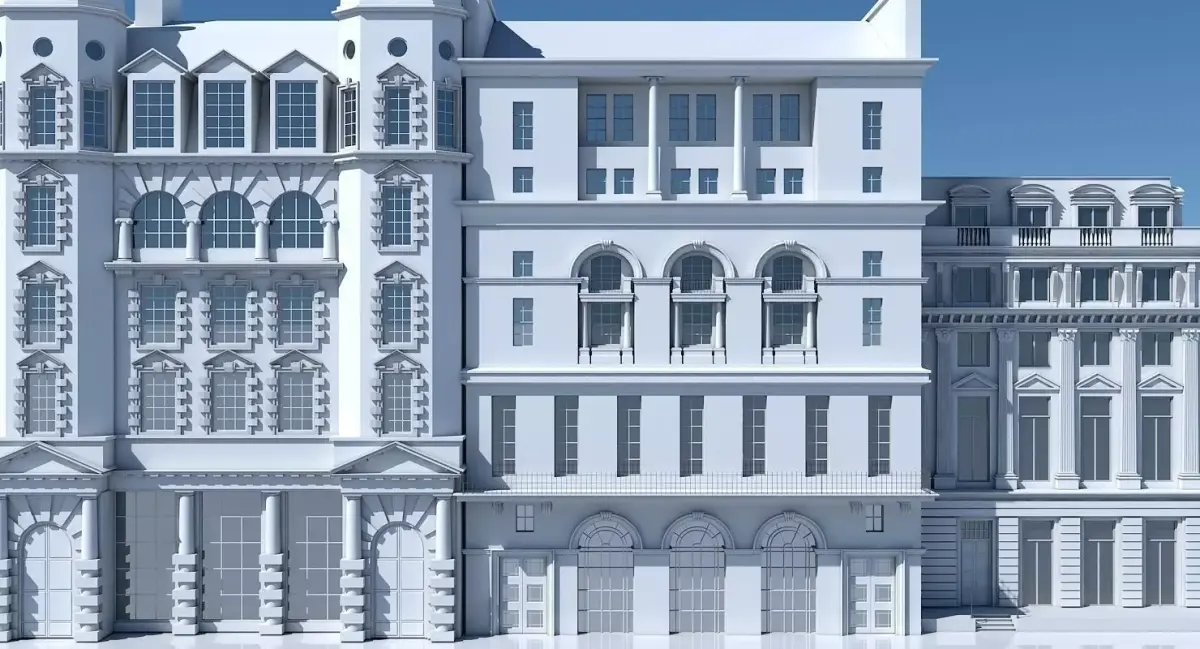 Commercial Building Facade 11 3D model