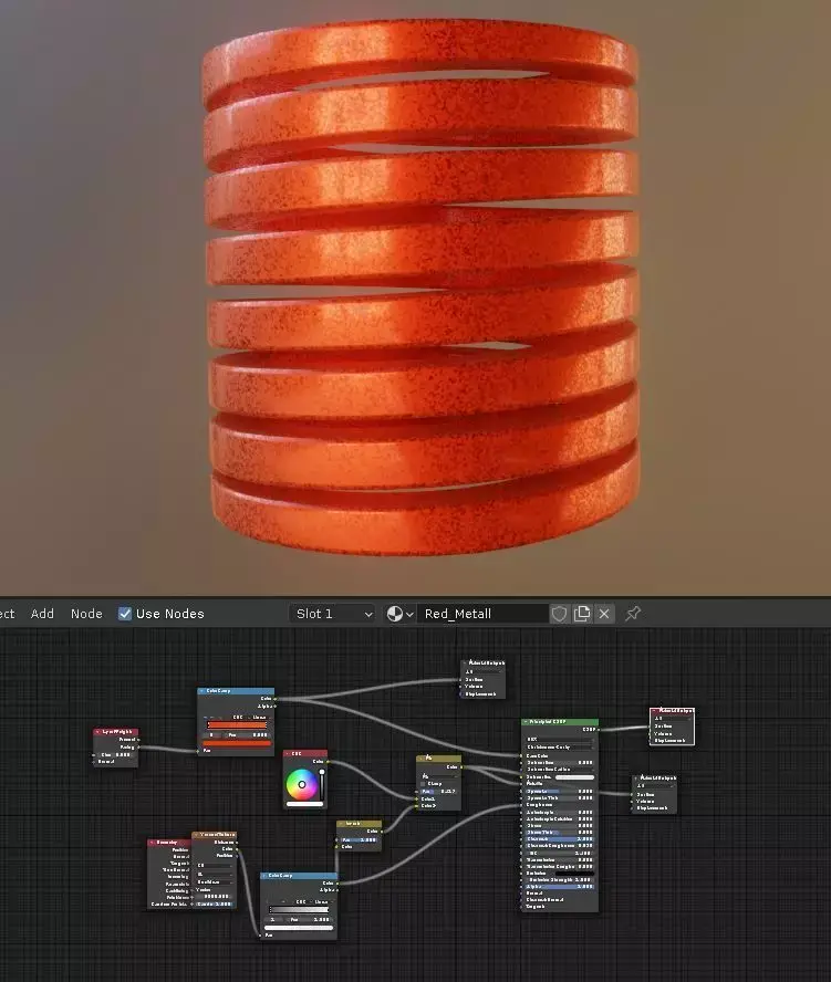 E-Scooter Spring with Procedural PBR Material Setup 3D model