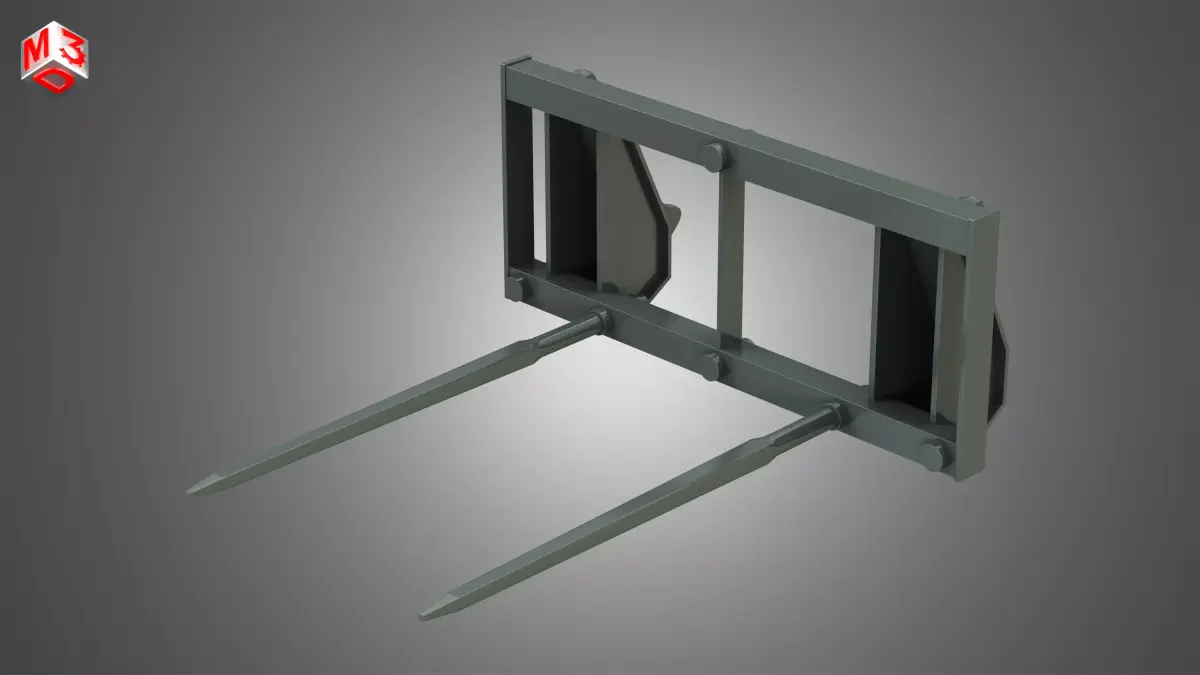 Bale Spike - Front Loader 3D model