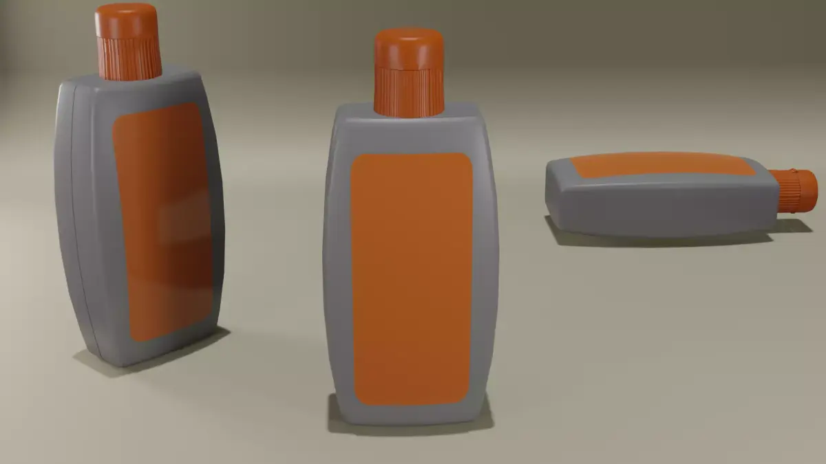 Cosmetic Bottle - Game Asset for mobile with PBR textures Low-poly 3D model
