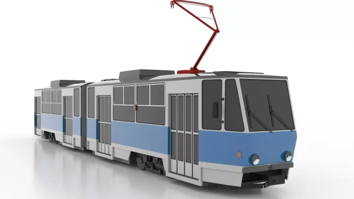 Tatra KT4tYU Low Low-poly 3D model