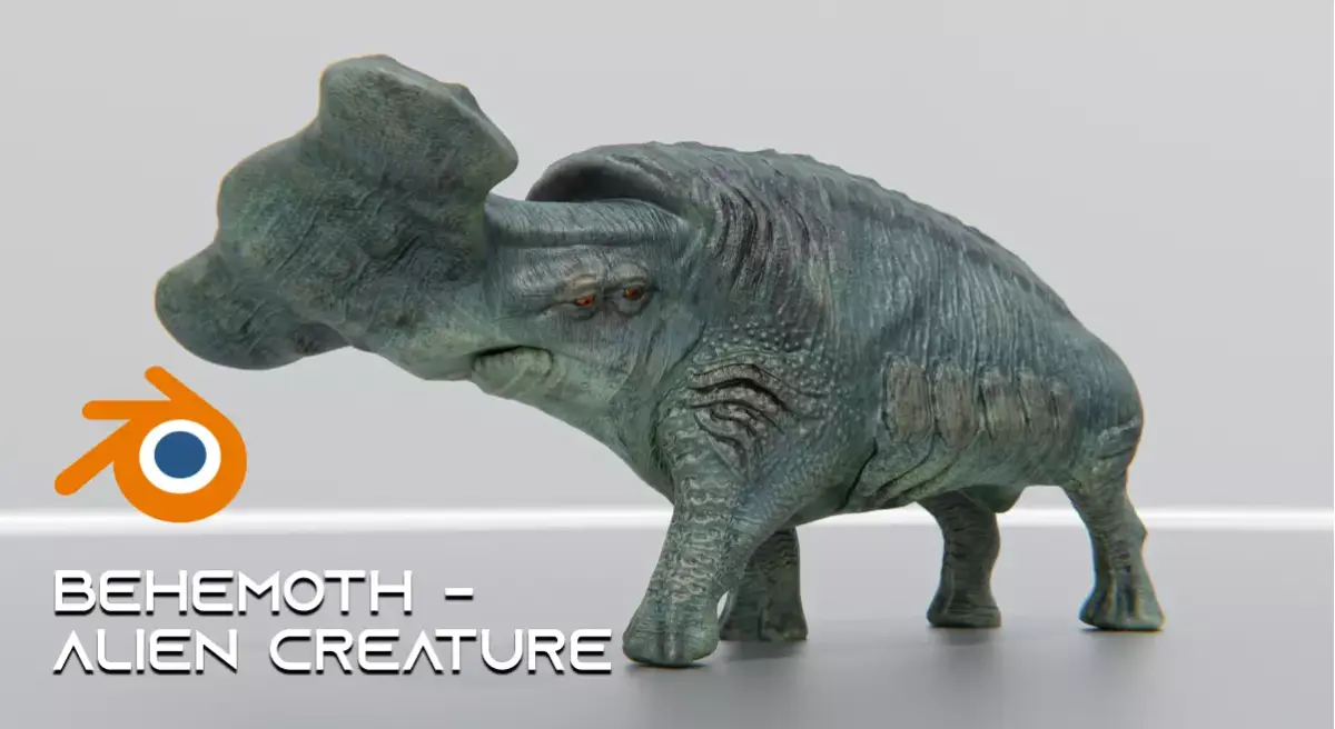 Behemoth Alien Creature Free low-poly 3D model