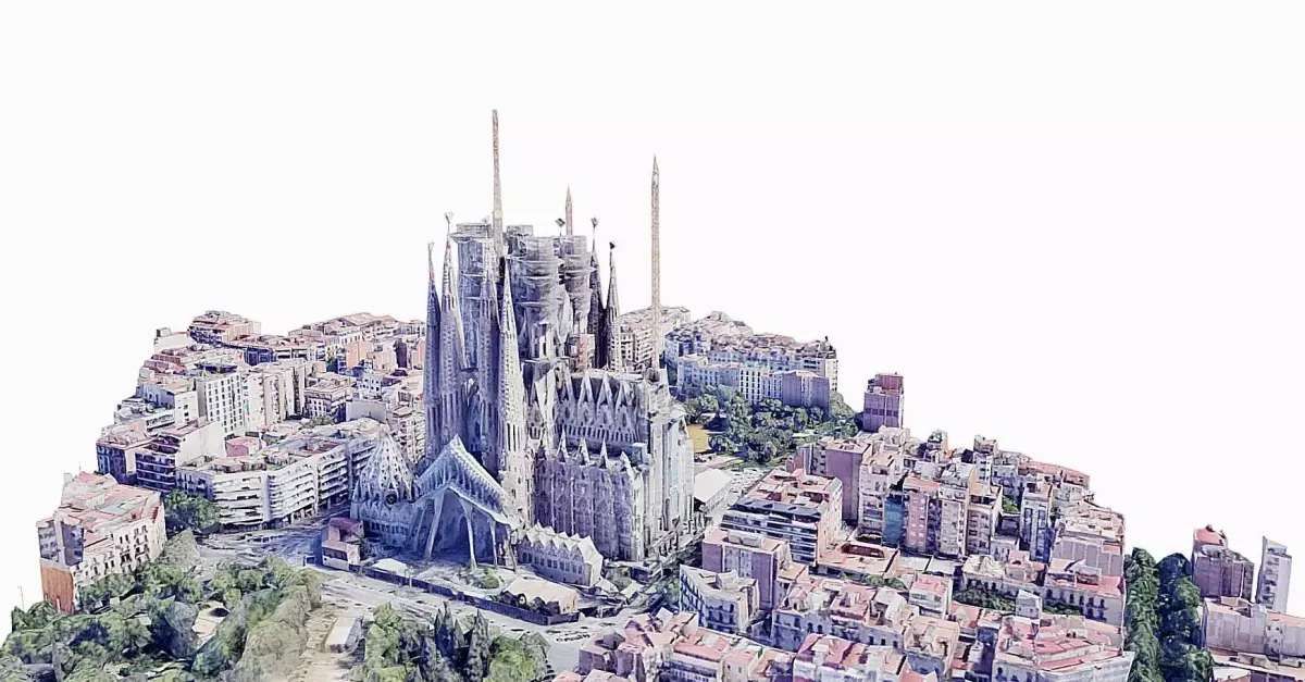  Holy Family - Sagrada Familia Low-poly 3D model