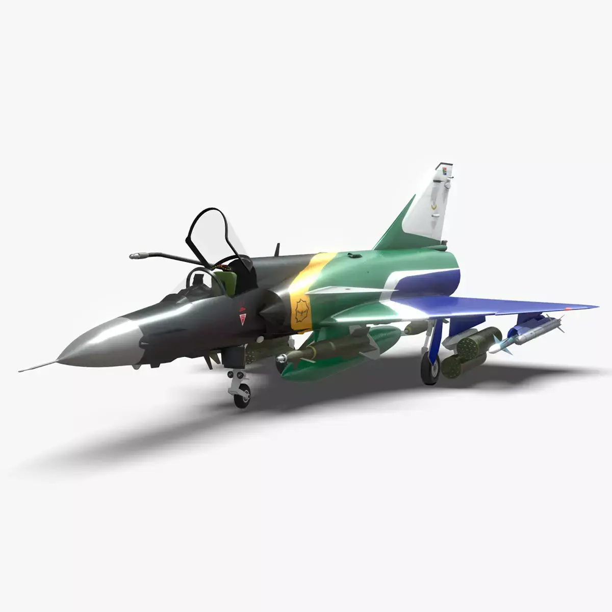Atlas Cheetah C South African Display Team Low-poly 3D model