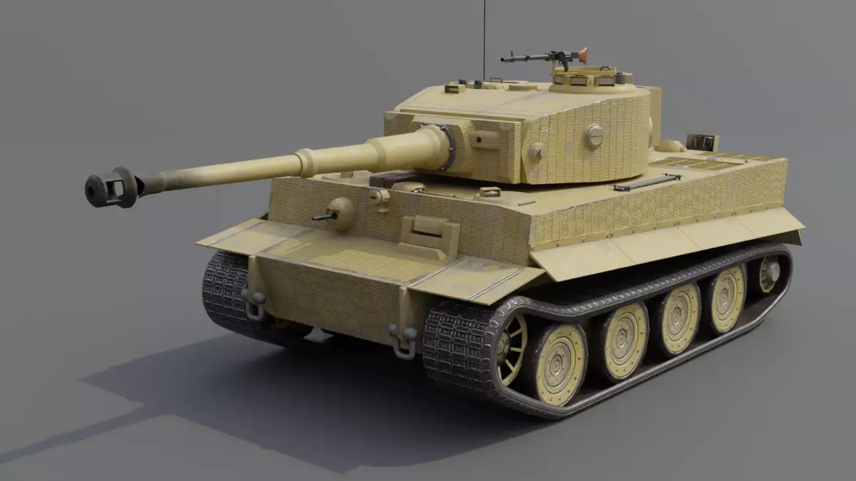 Tiger Ausf  E Heavy Tank Low-poly 3D model