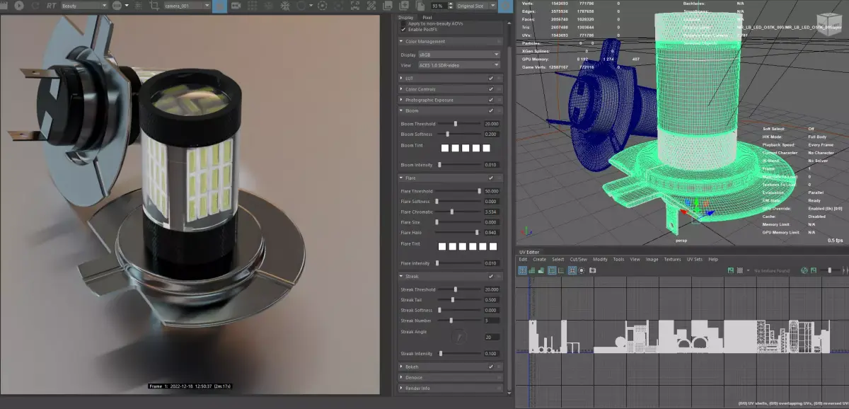 Photorealistic automotive lightbulb collection - item 005 3D model