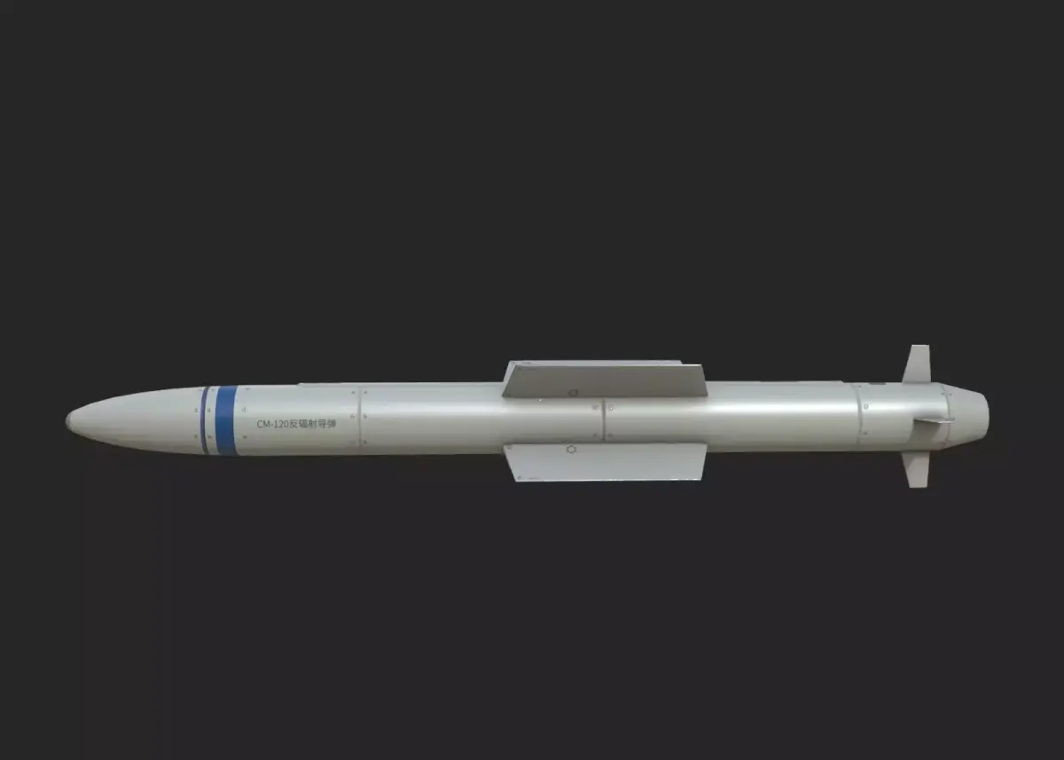 Chinese CM-120 Anti-Radiation Missile CM120 PLAAF Low-poly 3D model