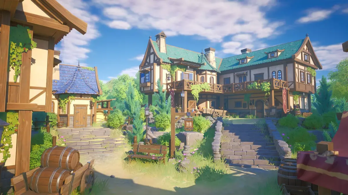 Modular Stylized Medieval City - Anime Style Low-poly 3D model