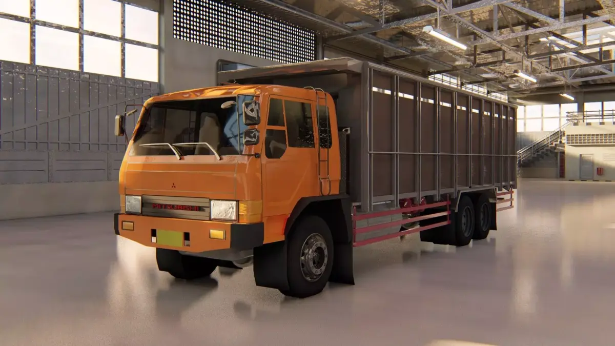MITSUBISHI FUSO FN 527 SM Low-poly 3D model by AzkA3D