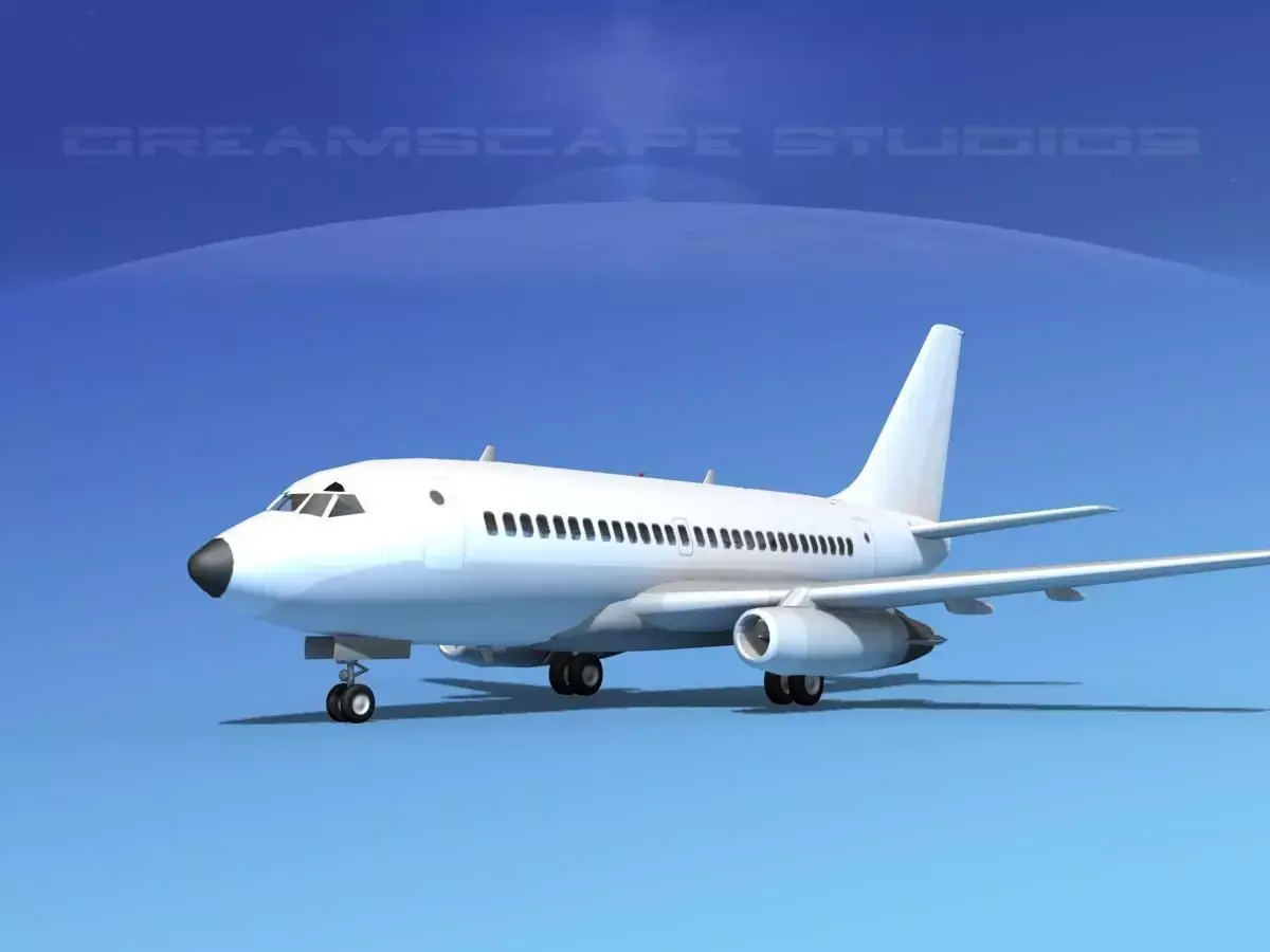 Boeing 737-100 Unmarked  3D model