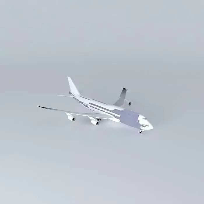 The True Blank Boeing 747 Free 3D model