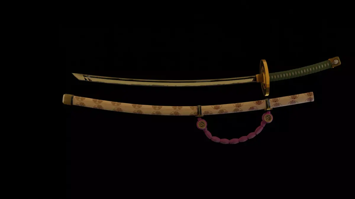 Katana tachi Low-poly 3D model