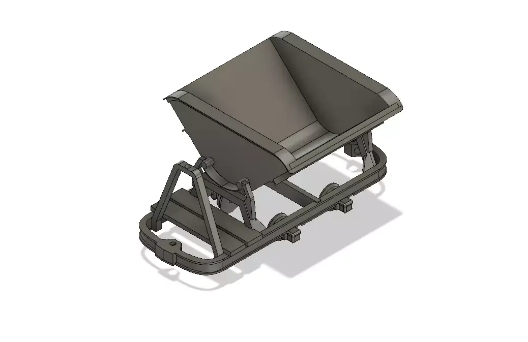 H0e Tipping Wagons - brake and non-brake versions 3D print model
