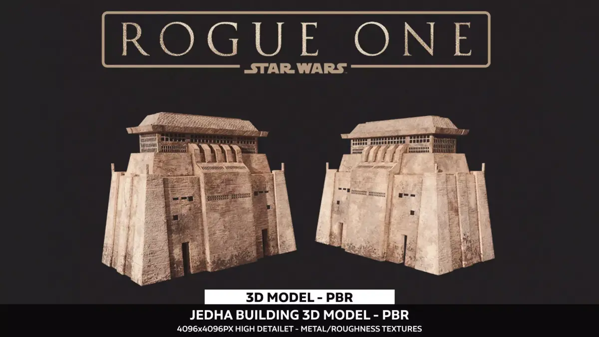 Jedha Central Building Low-poly 3D model