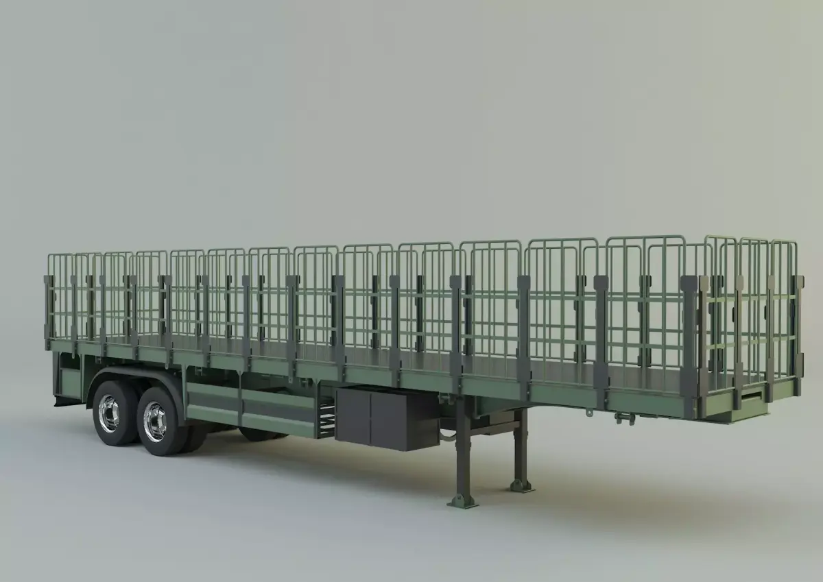 truck trailer 3 model 3D model 3D model